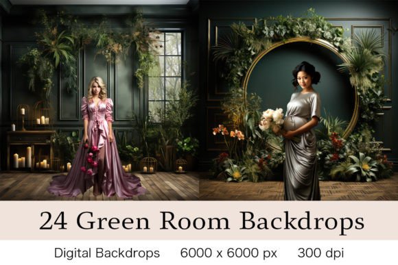 24 Green Room Halo Backdrops