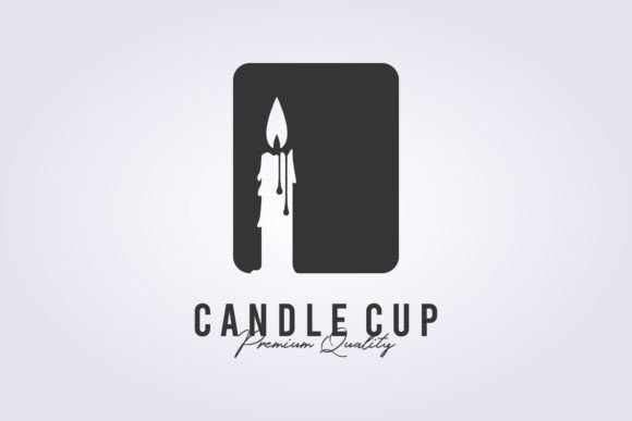 Candle Light Logo Minimalist Simple Icon
