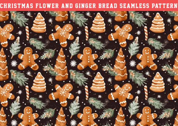 Christmas Flower Ginger Bread Pattern for Creative Projects