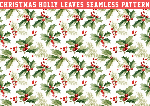Christmas Holly Leaves Wrapping Pattern: A Versatile Digital Asset for Creative Professionals