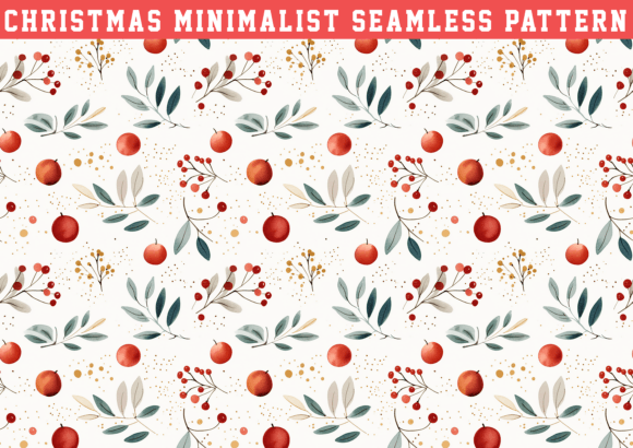 Christmas Minimalist Seamless Pattern – A Modern Twist on Holiday Design