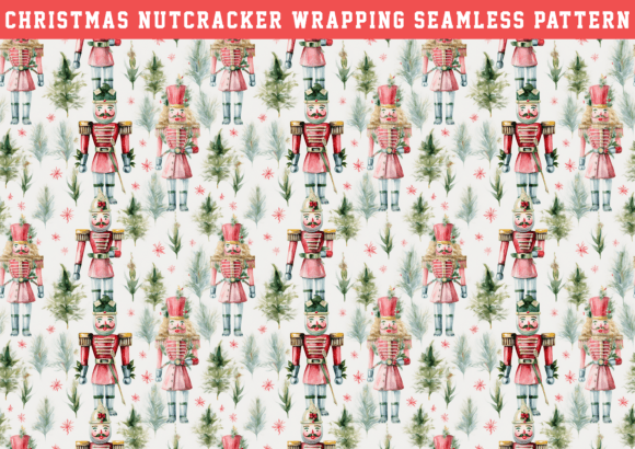 Christmas Nutcracker Wrapping Seamless: A Digital Design for Creative Projects