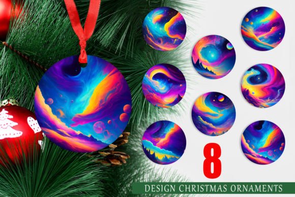 Christmas Ornament Cosmic Sky Landscape