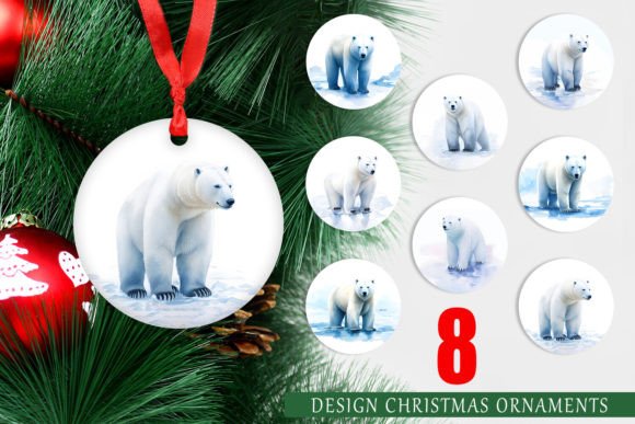 Christmas Ornament Watercolor Polar Bear: A Creative and Practical Design for Holiday Decor