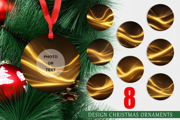Christmas Ornament Wave Golden Dynamic: A Timeless Addition to Your Holiday Decor