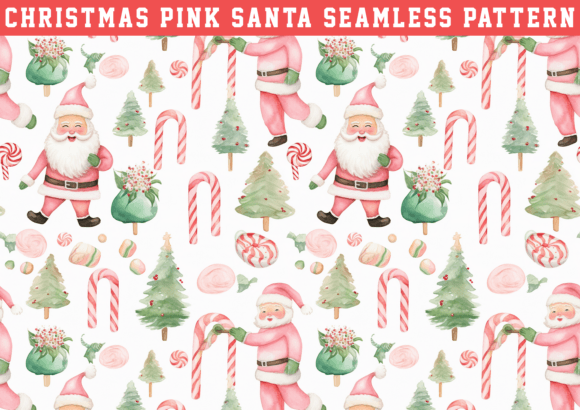 Christmas Pink Santa Seamless: A Strategic Design Tool for Creative and Commercial Success