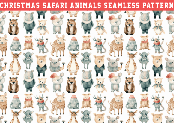 Christmas Safari Animal Pattern: A Unique Design for Creative Projects