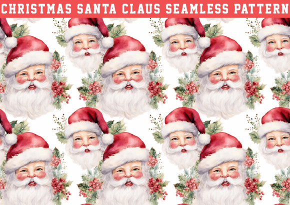 Christmas Santa Claus Seamless: A Versatile Digital Design for Creative Projects
