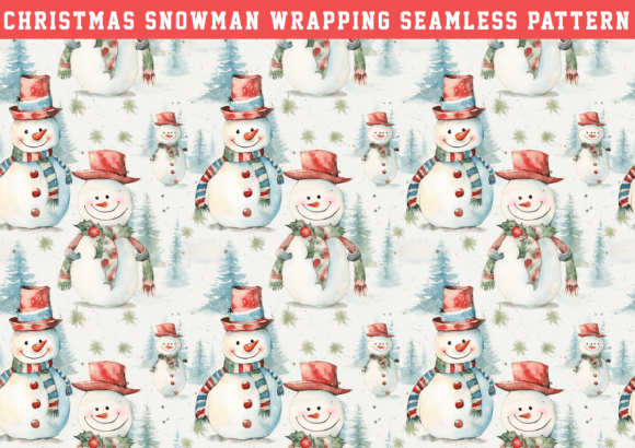 Christmas Snowman Wrapping Pattern: A Creative and Practical Design for Digital Use