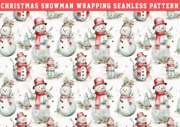 Christmas Snowman Wrapping Seamless: A Versatile Digital Asset for Creative Projects