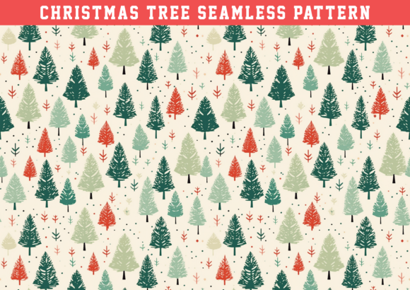 Christmas Tree Seamless Pattern for Creative Projects