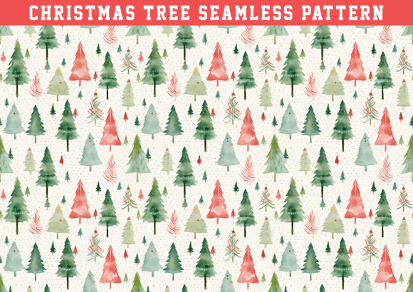 Christmas Tree Wrapping Seamless