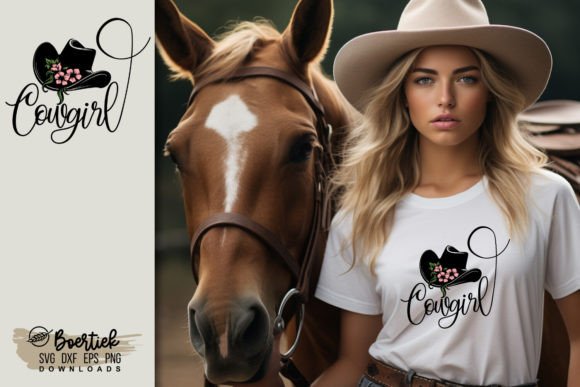 Cowgirl with Western Hat, SVG File: A Modern Twist on Classic Western Design