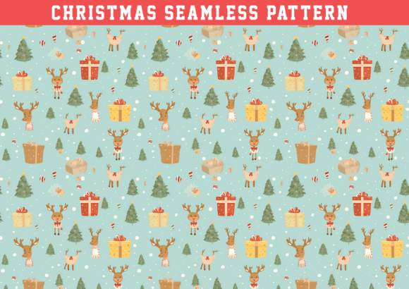 Cute Christmas Element Seamless for Creative Projects