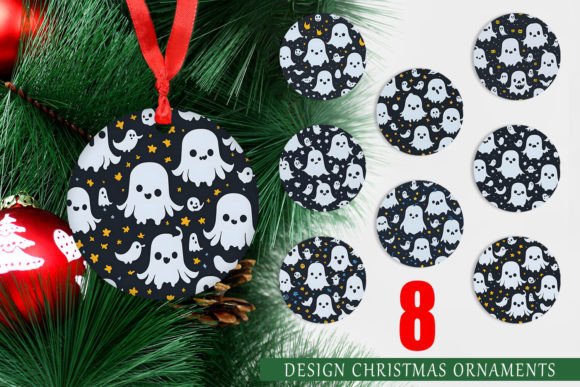 Cute Ghosts Ornaments Pattern: A Perfect Addition for Festive Creations