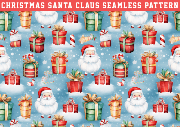 Cute Santa Claus Pattern: A Versatile Design for Creative Projects
