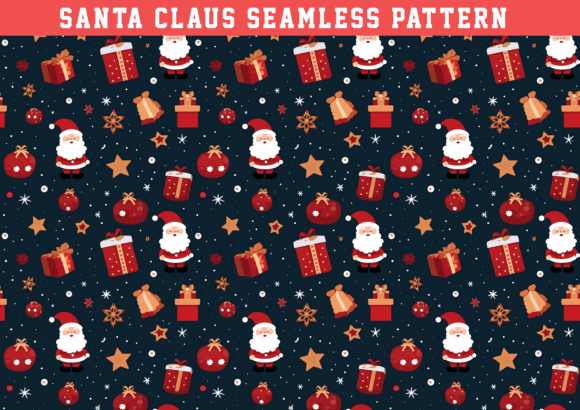 Cute Santa Claus Seamless Pattern: A Versatile Design for Creative Projects