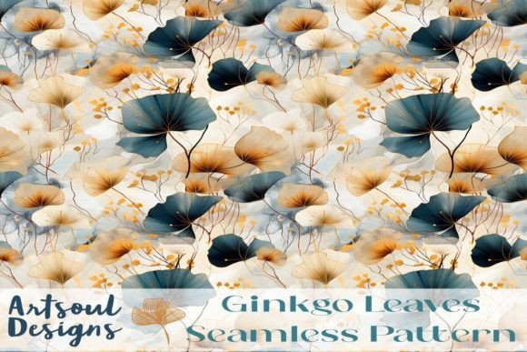 Ginkgo Leaves Seamless Pattern: A Digital Design Inspired by Nature