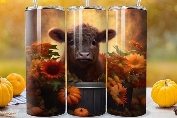 Highland Calf Halloween Tumbler