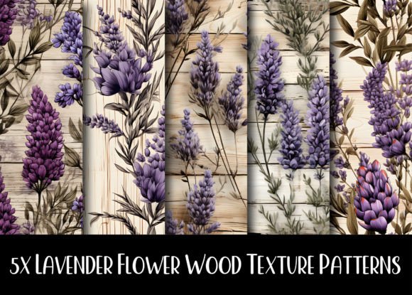 Lavender Wood Texture Patterns for Modern Design