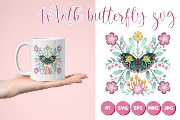 Moth Butterfly Printable Illustration: A Versatile Design for Modern Creativity