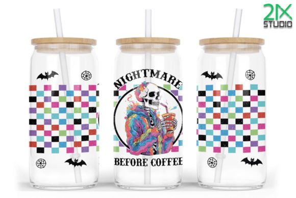 Nightmare Before Coffee 16oz Libbey: A Spooky Twist on a Classic Glass
