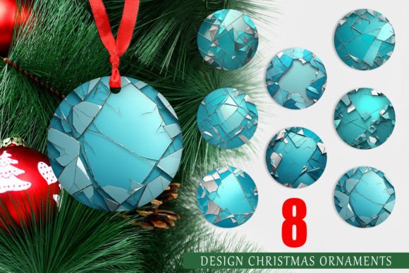 Ornaments Broken Glass Background: A Stylish Choice for Christmas Decorations