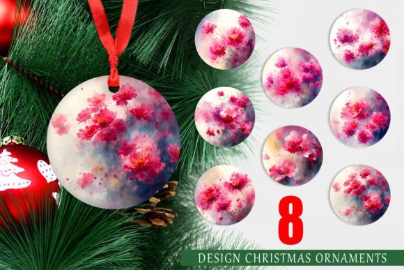 Ornaments Watercolor Pink Flower: A Strategic Design for Creative and Branding Purposes
