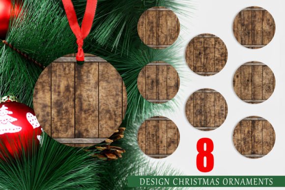 Ornaments Wood Barrel Texture for Creative Christmas Decor