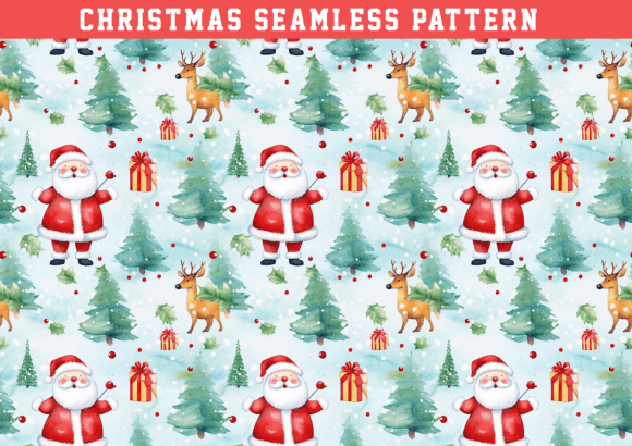 Santa Claus Seamless Pattern