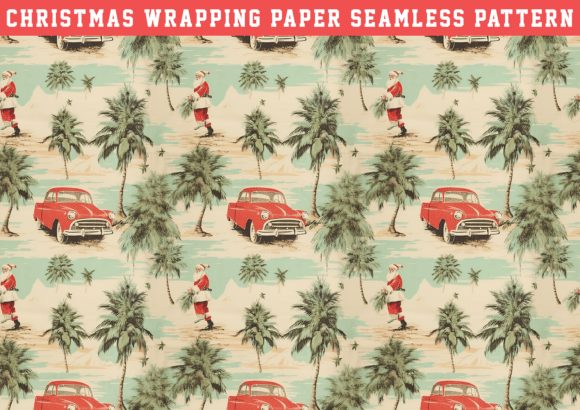 Vintage Christmas Seamless Pattern