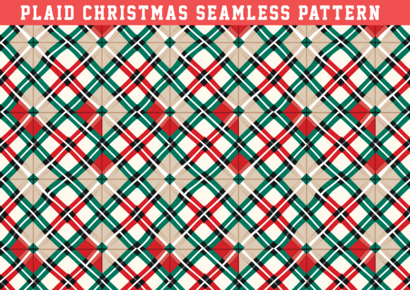 Vintage Plaid Christmas Seamless Pattern