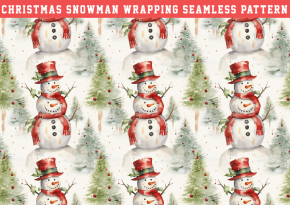Watercolor Christmas Snowman Seamless: A Versatile Digital Asset for Creative Projects