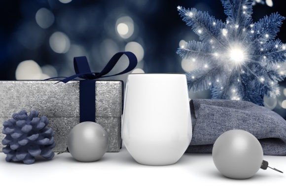Wine Tumbler Mockup - Christmas