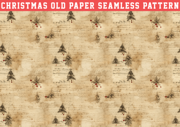 Winter Old Paper Wrapping Seamless – A Versatile Design for Creative Projects